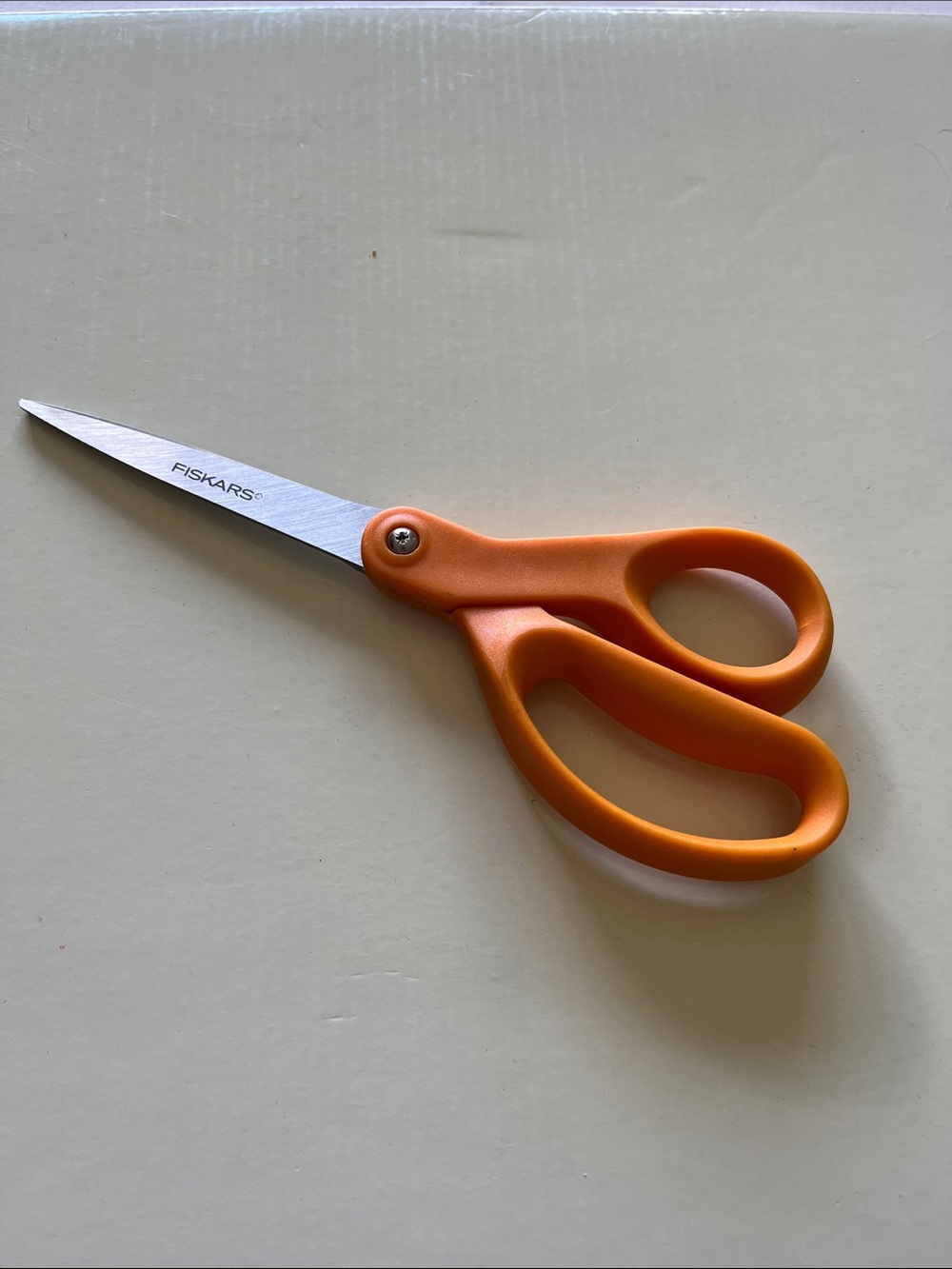 Iconic 8 Inch Fiskars Multipurpose Scissors Orange Handle Stainless Steel Blades